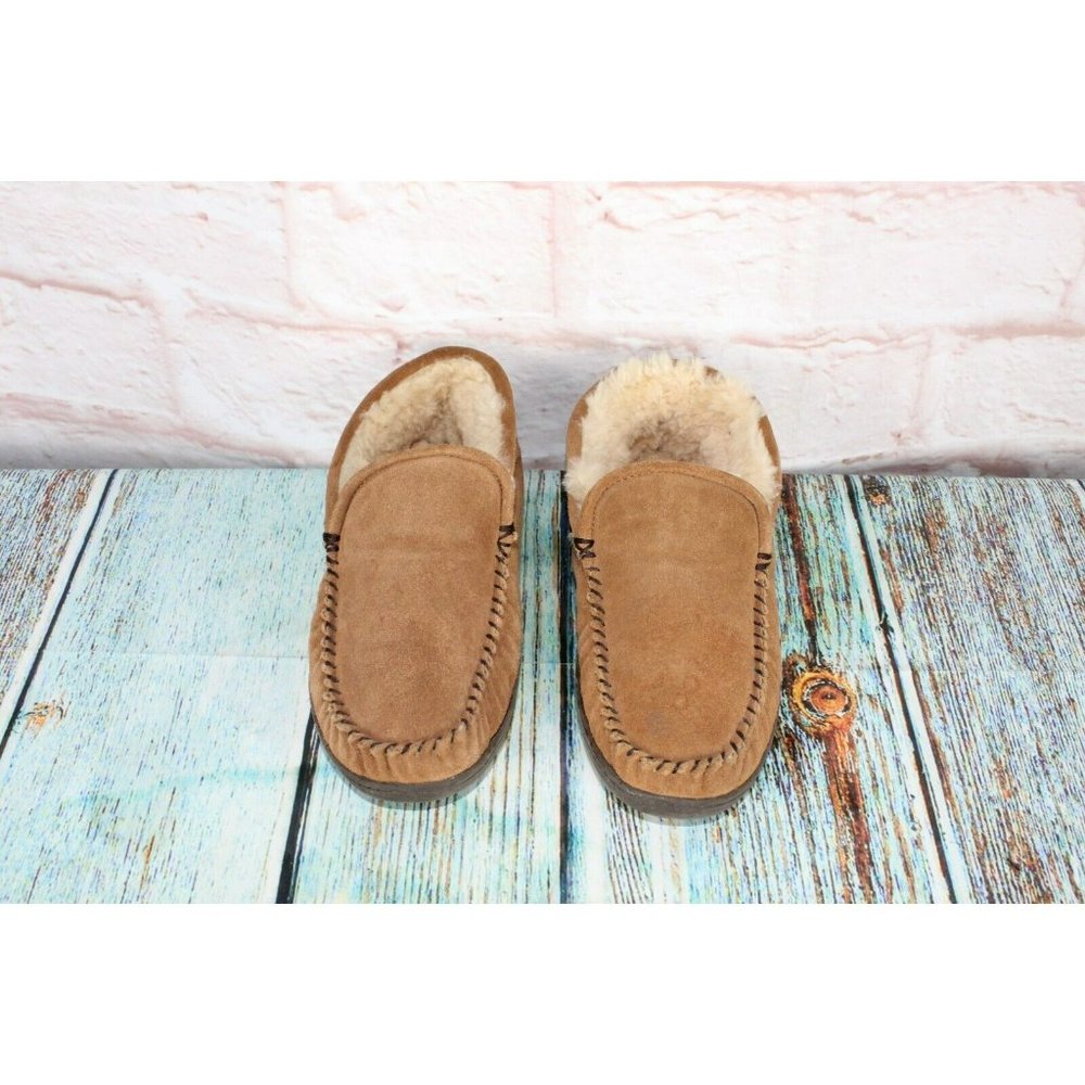 Staheekum Trapper Brown Suede Shearling Lined Moccasins Boots Slippers Sz 9 - Picture 5 of 9